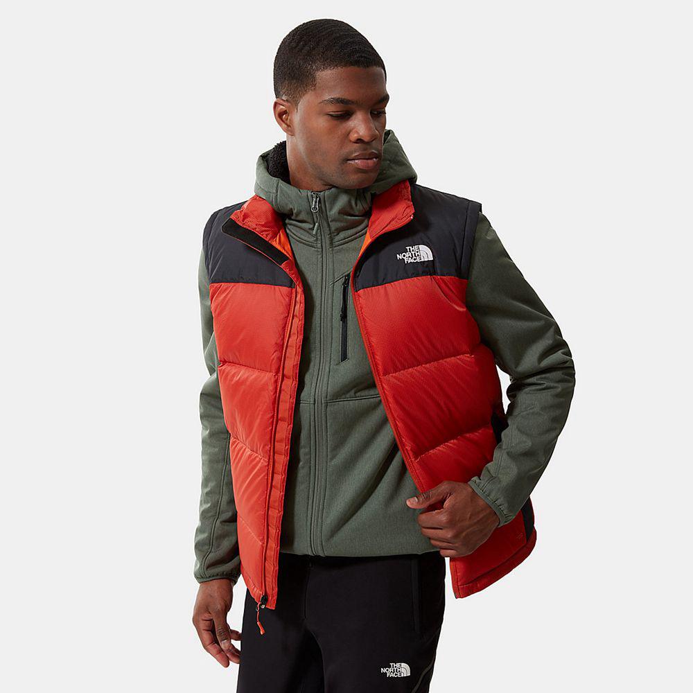 The North Face Diablo Ανδρικα Γιλέκα - Πορτοκαλι / Μαυρα (OMKD37018)